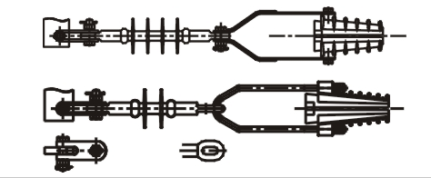 Tension resistant insulator fittings 