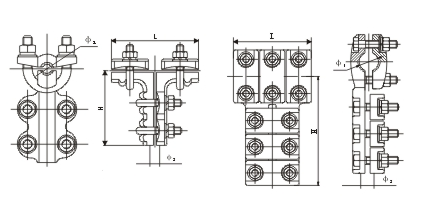 TLL Series T type wire clamp for single lead wire 
