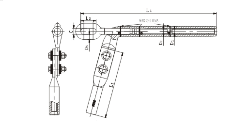 NY Hydraulic tension clamp for good conductor ground wire